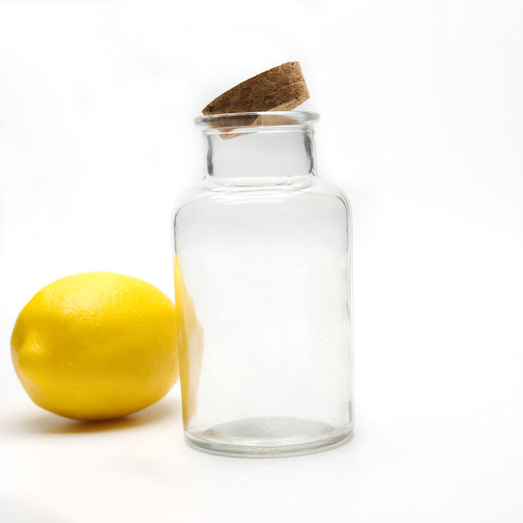 Authentic Recycled Glass Spice Seasoning Bottle With Cork Lid 5oz