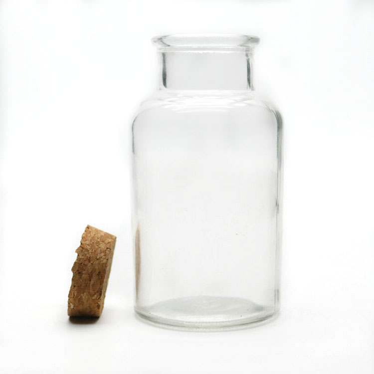Authentic Recycled Glass Spice Seasoning Bottle With Cork Lid 5oz