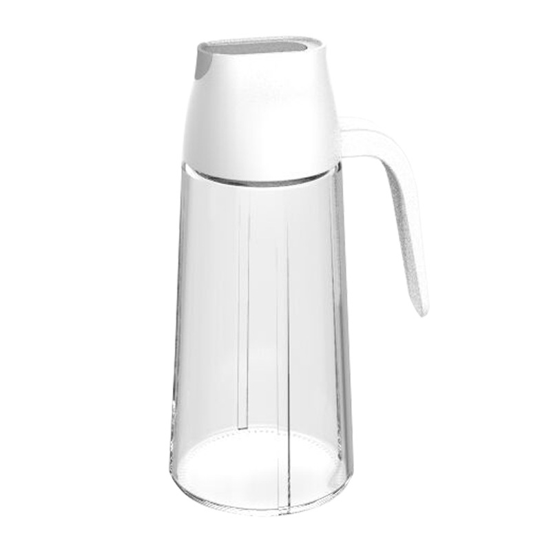 Automatic Opening Closing Glass Oil Can Kitchen Leakproof Oil Tank With Lid Seasoning Bottle Vinegar Bottle 640ml