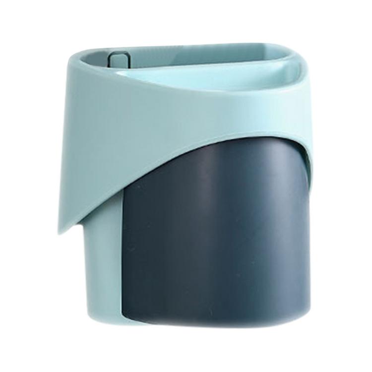 Automatic toothpaste squeezing device set free punching wall hanging cup toothbrush rack bathroom products