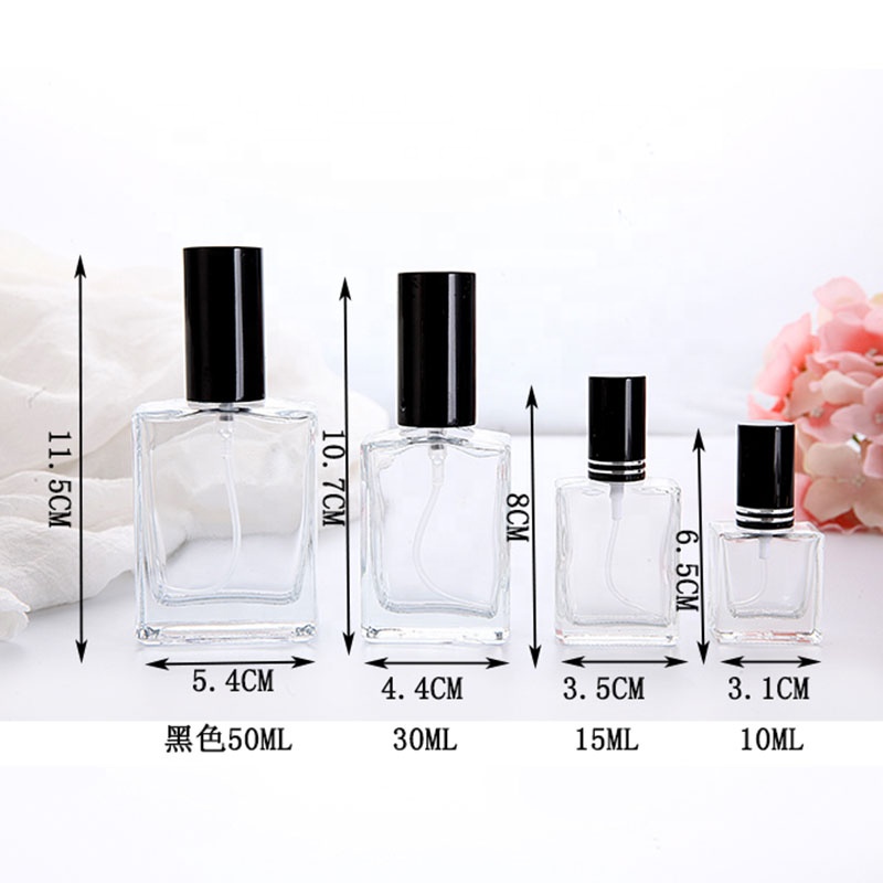 Avertan 10ml 15ml 20ml 30ml 50ml 100ml 200ml rectangle high quality glass perfume bottle