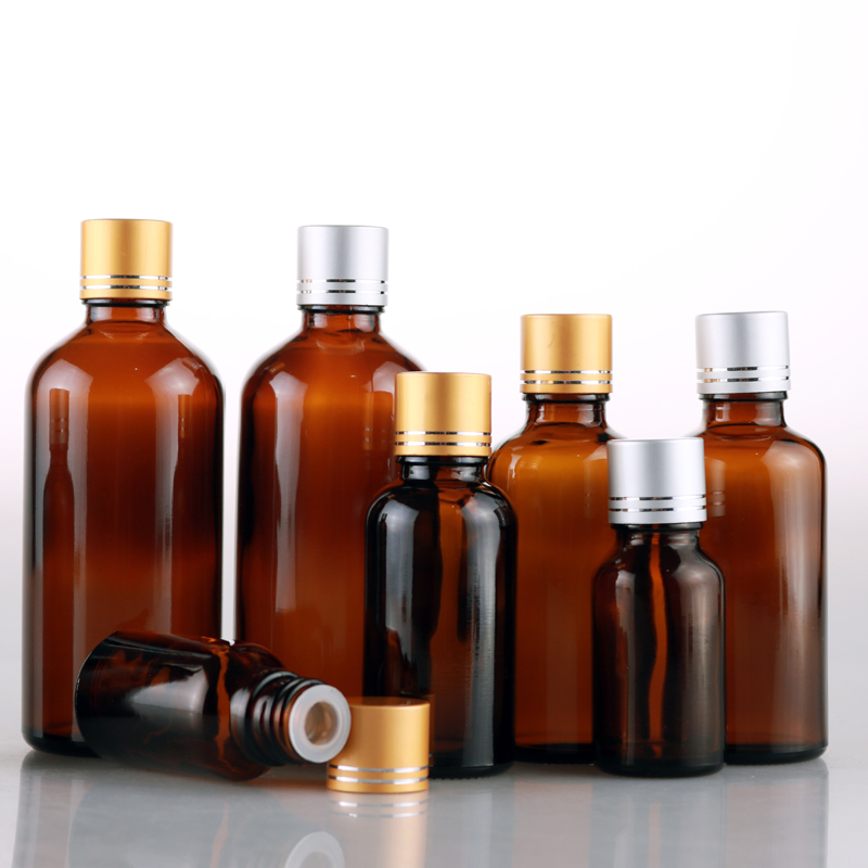 Avertan 10ml 15ml30ml 50ml 100l Amber Essential Oil bottle with sealing cover  apothecary jar with metal cap