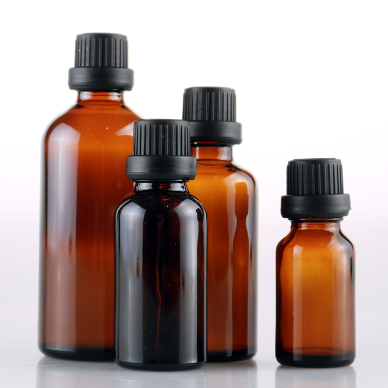 Avertan 10ml 15ml30ml 50ml 100l Amber Essential Oil bottle with sealing cover apothecary jar with metal cap