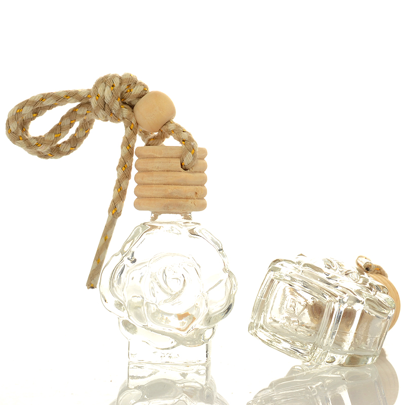 Avertan 8ml 9ml 10ml Wholesale wooden cap diffuser empty hanging car perfume bottle