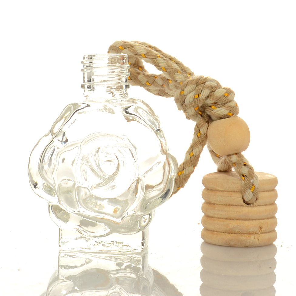 Avertan 8ml 9ml 10ml Wholesale wooden cap diffuser empty hanging car perfume bottle