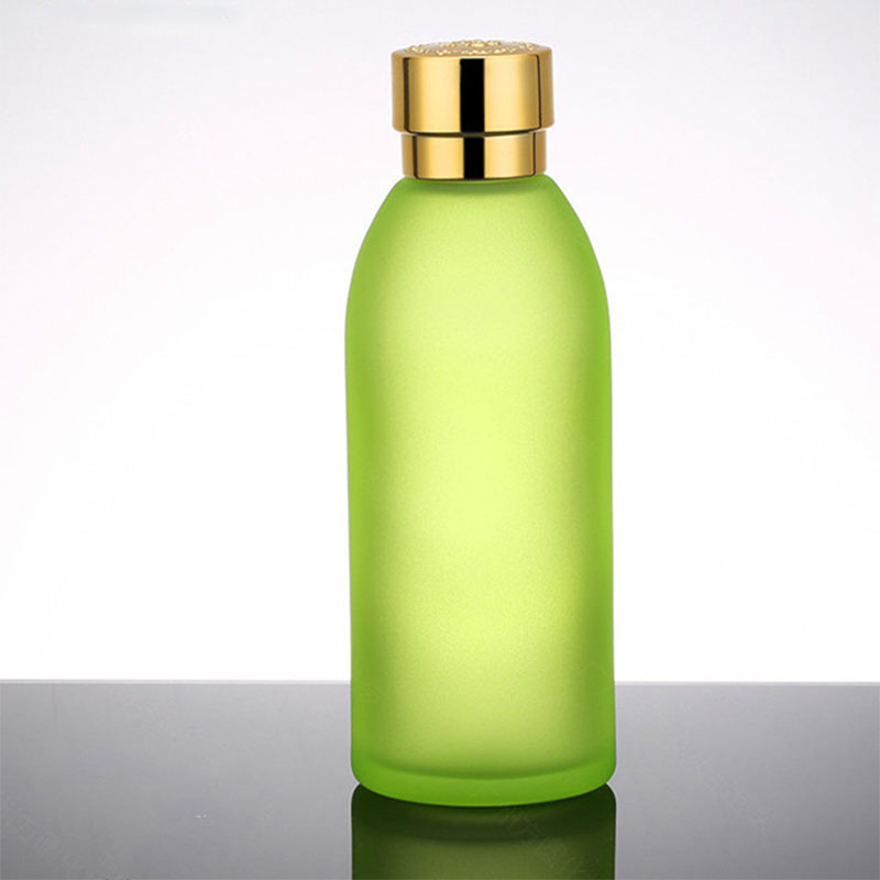 Avertan Packaging green glass cosmetic jar set empty cream jar  Cosmetics essential oil glass bottle
