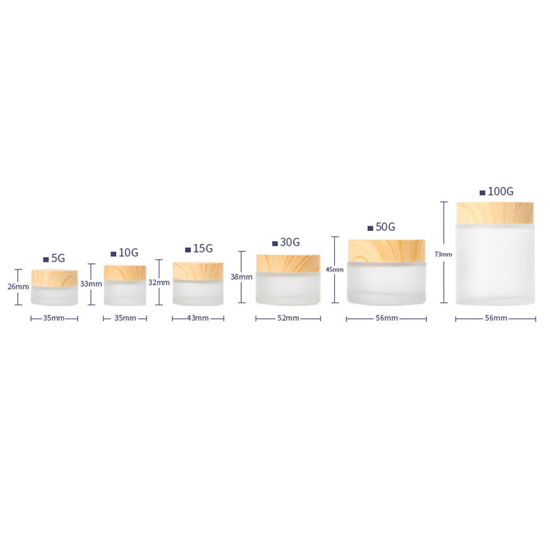 Avertan Wholesale 30ml 50ml 100ml skin milk Wooden cap Matte cream bottle Frosted glass bottle