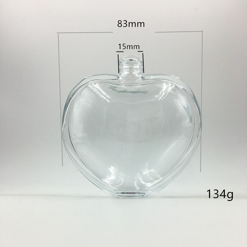 Avertan Xuzhou 85ml Empty Atomizer Bottle 50ml Refillable Clear Glass Spray Perfume Bottle Heart-shaped perfume bottle
