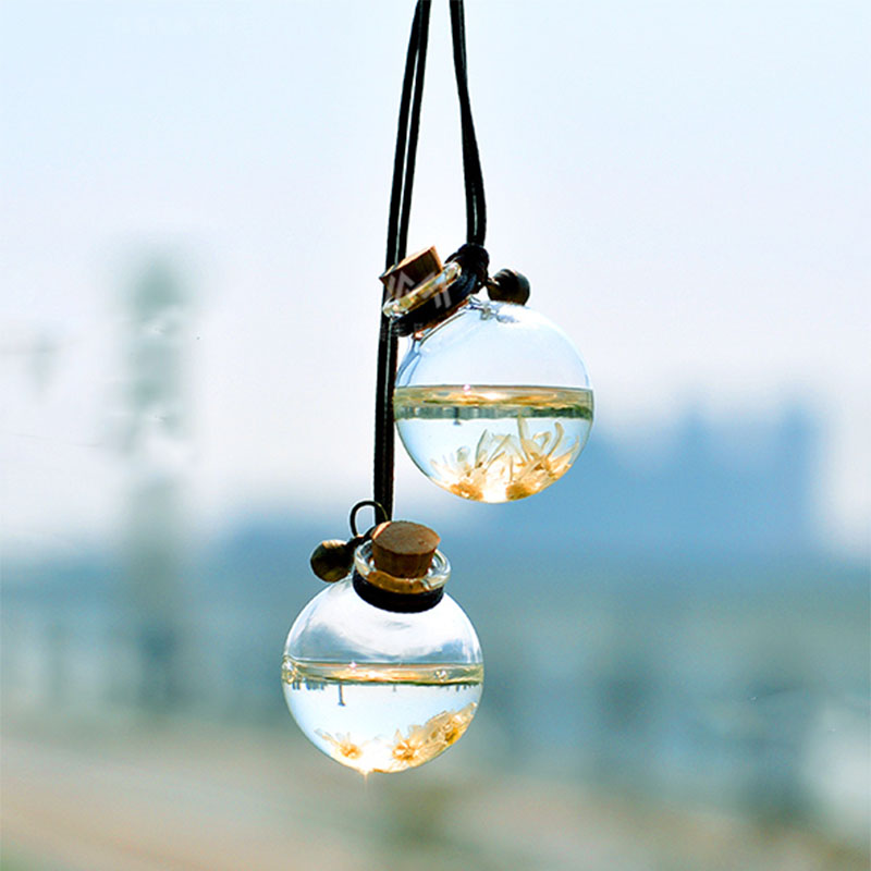 Avertan  cap diffuser empty hanging car perfume roundness  bottle Hanging Auto Car Air Freshener Perfume