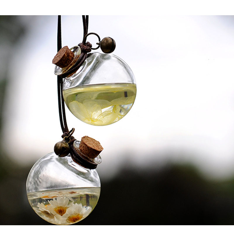Avertan cap diffuser empty hanging car perfume roundness bottle Hanging Auto Car Air Freshener Perfume