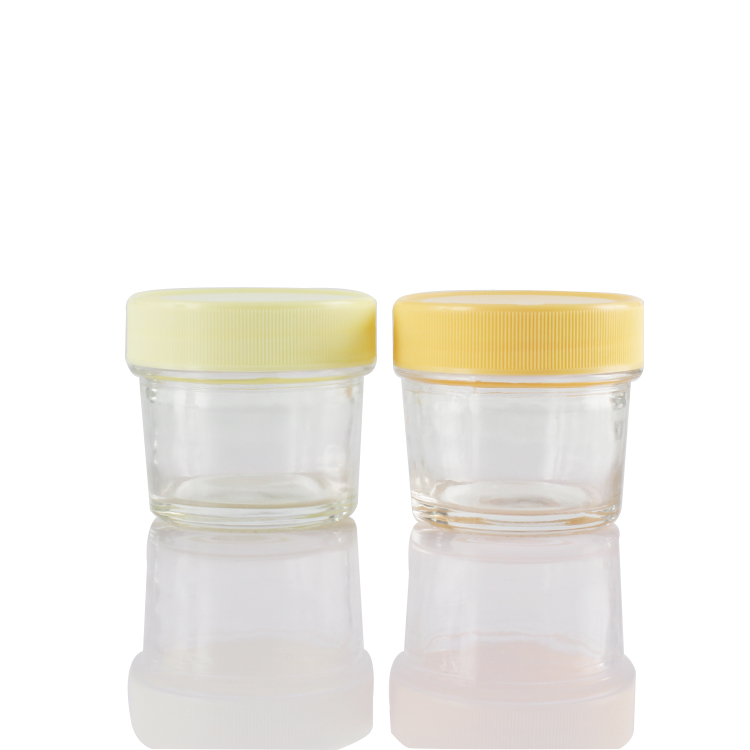 Avertan contains Small Reusable 4oz Jars Glass Baby Food Storage Containers Set with Airtight Lids