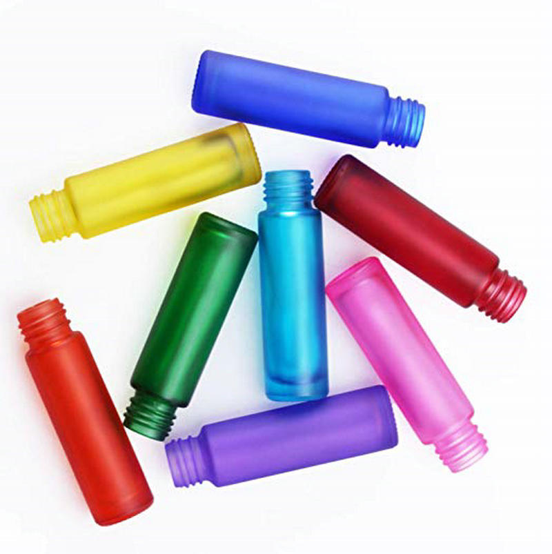 Avertan xuzhou 10ml 15ml 30ml plastic Stainless steel roller ball blue clear amber glass perfume roll on bottle