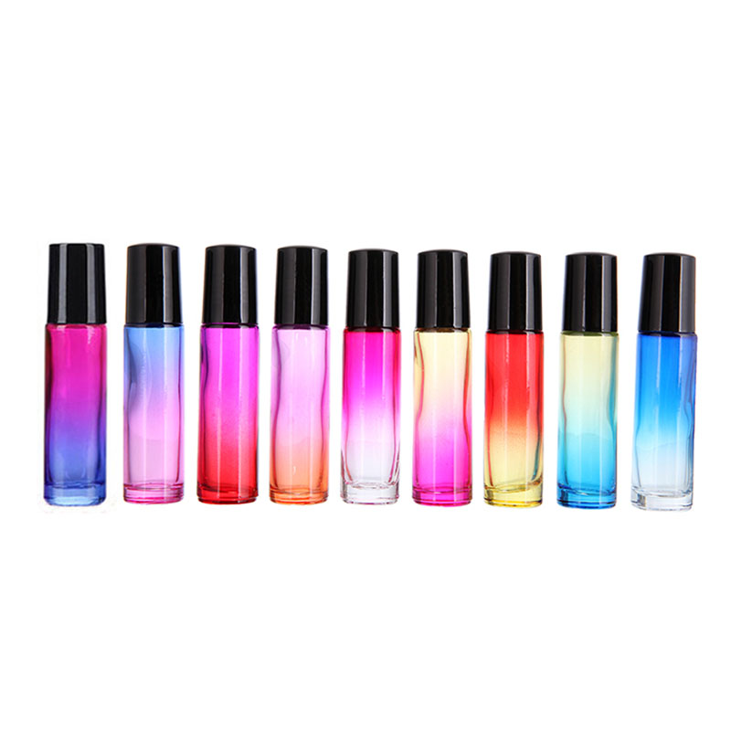 Avertan xuzhou 10ml 15ml 30ml plastic Stainless steel roller ball blue clear amber glass perfume roll on bottle