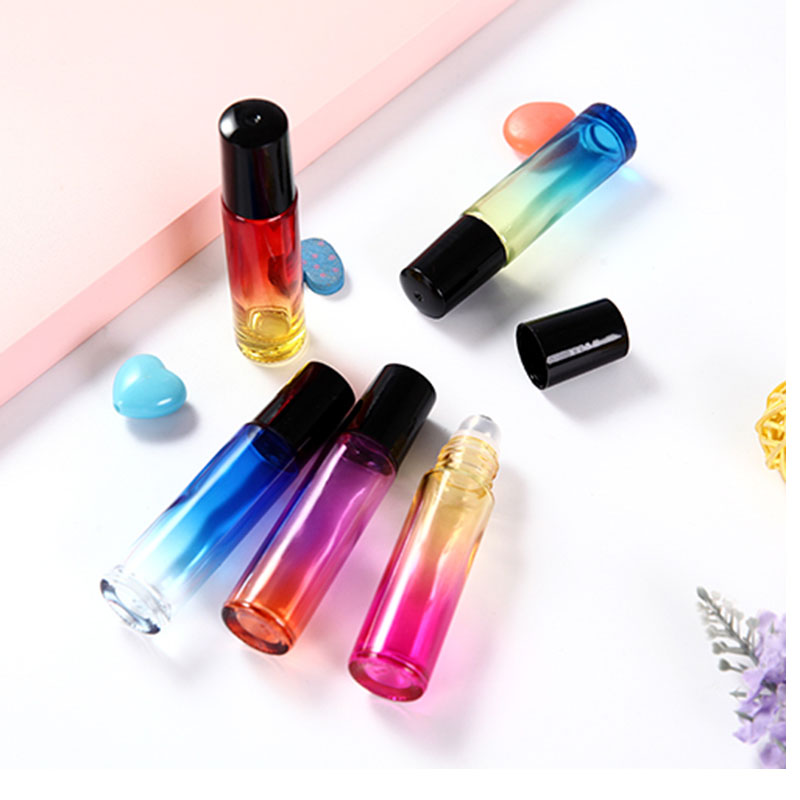 Avertan xuzhou 10ml 15ml 30ml plastic Stainless steel roller ball blue clear amber glass perfume roll on bottle