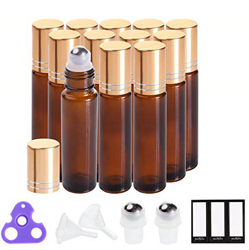 Avertan xuzhou 10ml 15ml 30ml plastic Stainless steel roller ball blue clear amber glass perfume roll on bottle