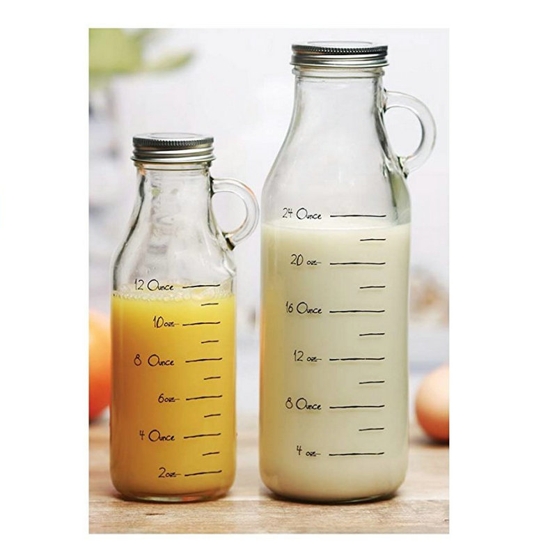 Avertan xuzhou milk tea glass bottle 150ml 250ml 12oz 16oz for beverage juice screw metal cap