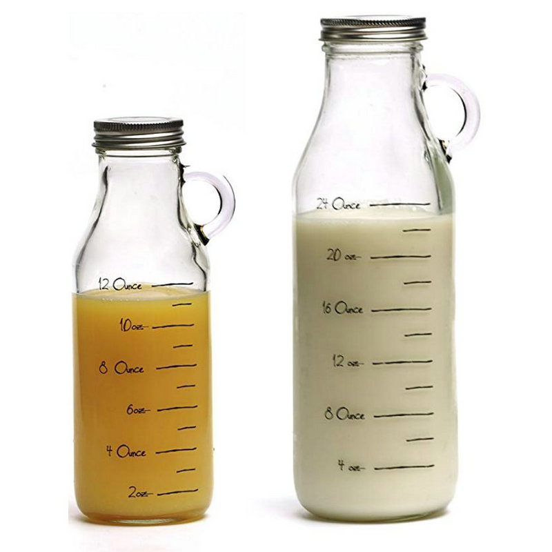 Avertan xuzhou milk tea glass bottle 150ml 250ml 12oz 16oz for beverage juice screw metal cap
