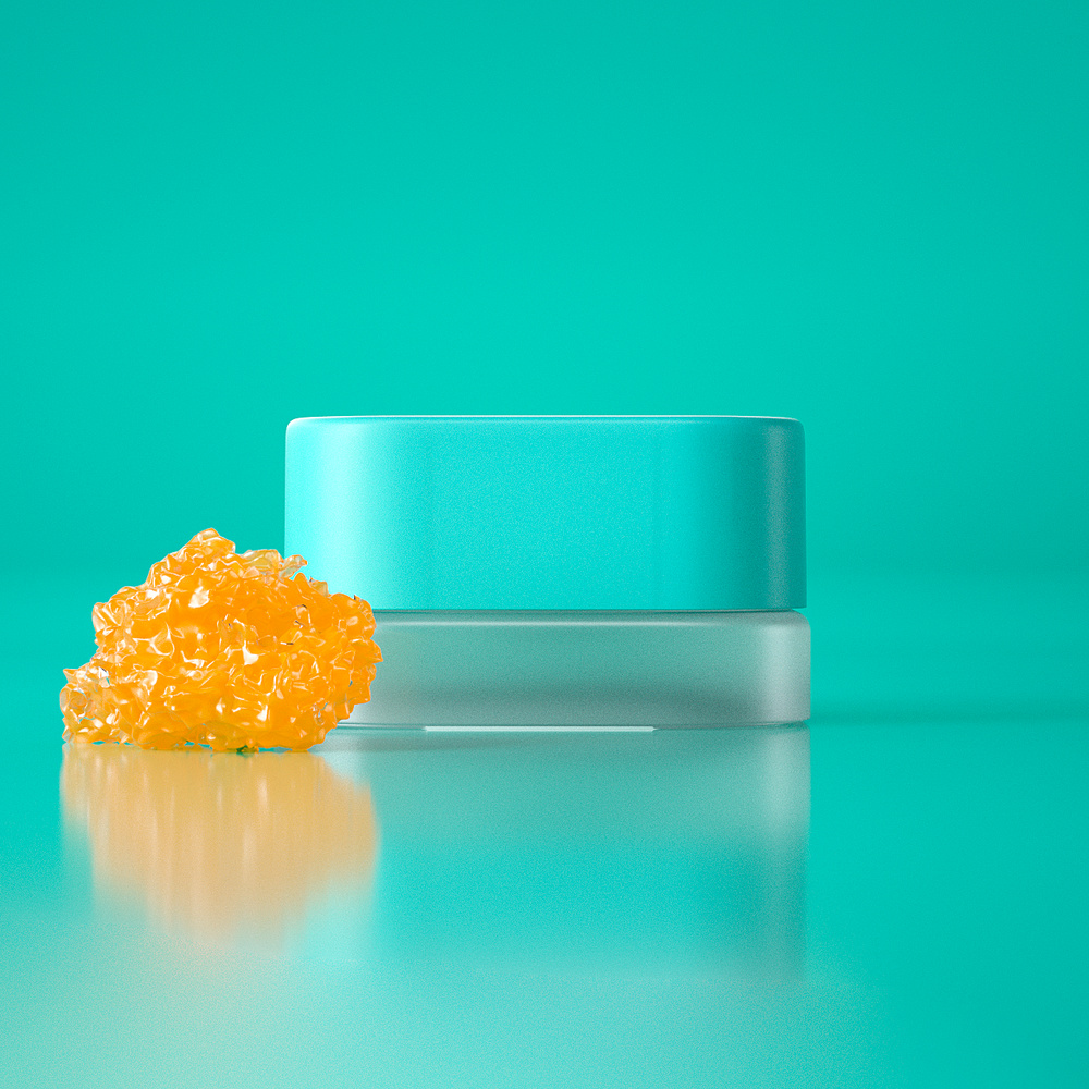 B Child Proof Lid 5mL Square Premium Glass Concentrate Jar Child Safe - Opaque or Clear