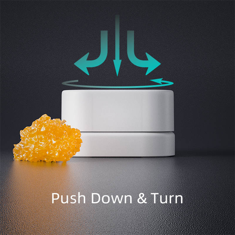 B Child Proof Lid 5mL Square Premium Glass Concentrate Jar Child Safe - Opaque or Clear