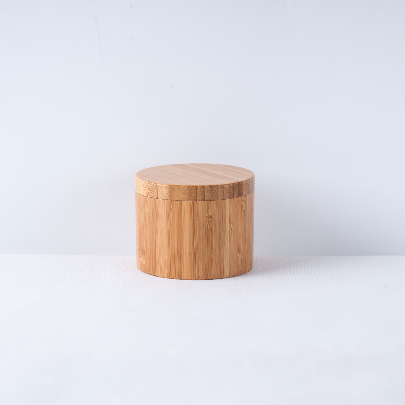 BAMBKIN bamboo storage canister jar with bamboo magntic lid salt box spice pipe box