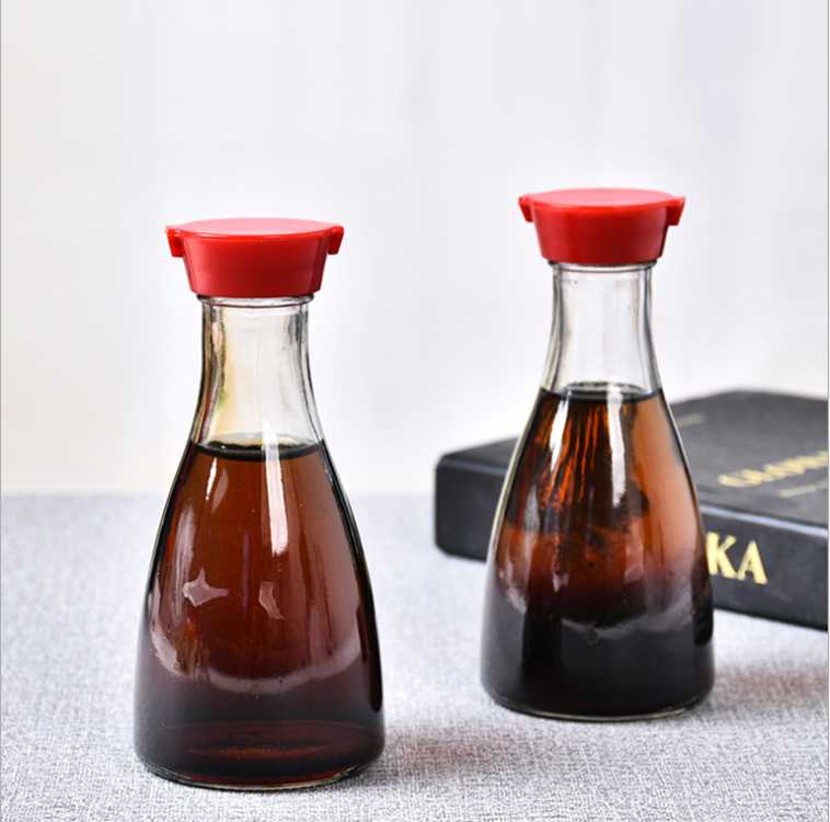 BBQ small 5oz 150ml sesame oil olive oil vinegar soy sauce glass bottle with plastic cap