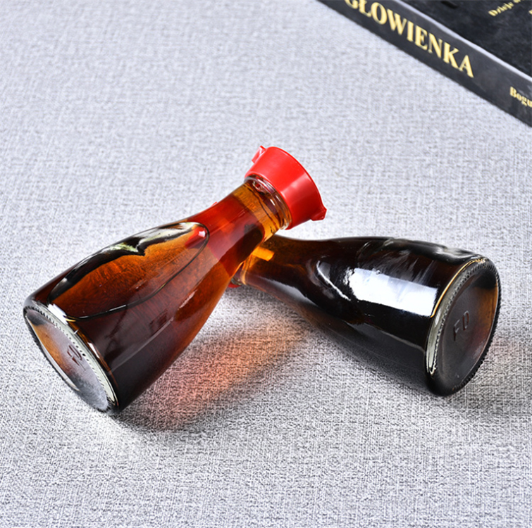 BBQ small 5oz 150ml sesame oil olive oil vinegar soy sauce glass bottle with plastic cap