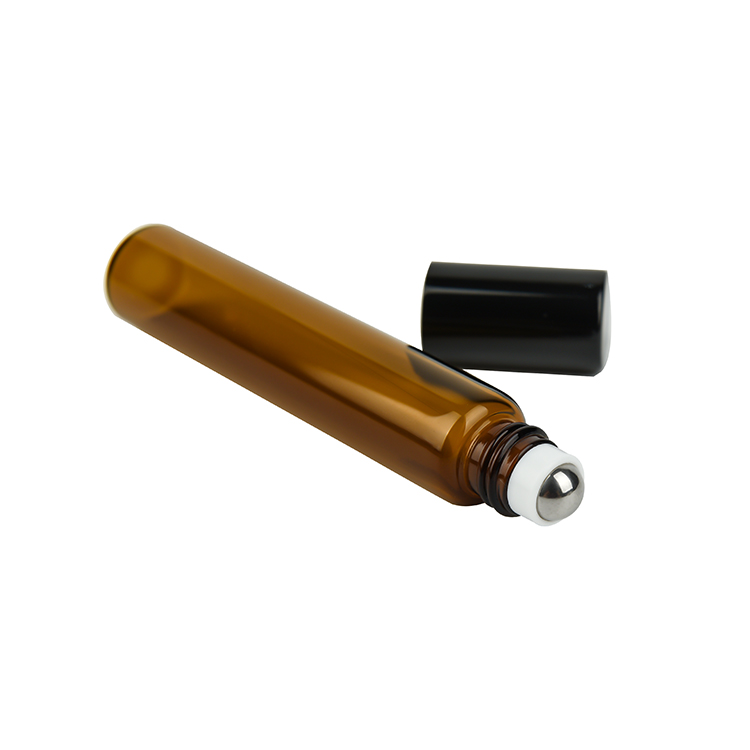BDPAK 10ml Clear Blue Amber Essential Oil Custom Roll On Glass Bottle Popular Roller Bottles For Perfume