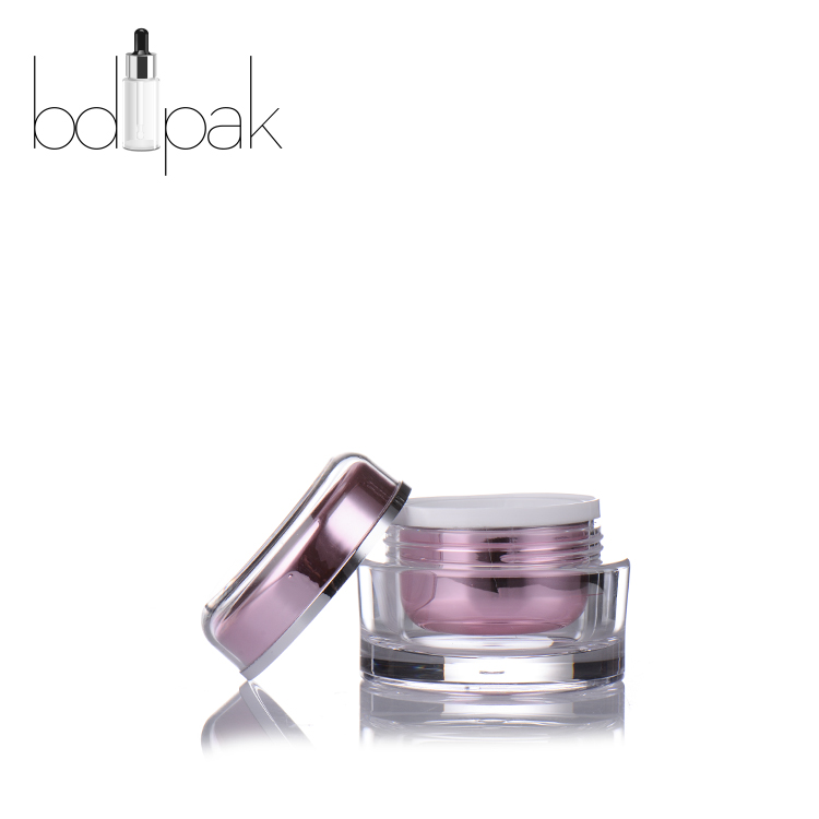 BDPAK 15 30 50 ml Round Charming acrylic Cream Jar Cosmetics Packaging Containers