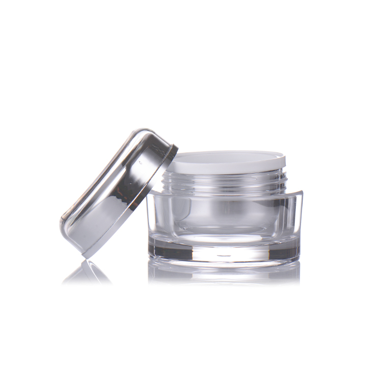 BDPAK 30ml PP Small Acrylic Cosmetics Cream Empty Jar Plastic Cream Jar Unlimited Quantity in Stock White Cosmetic Packaging