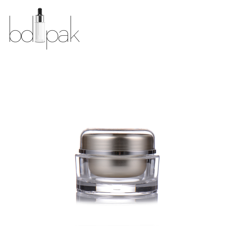 BDPAK Custom Size Round Beautiful Luxury Empty Plastic Cosmetic Facial Cream Jar