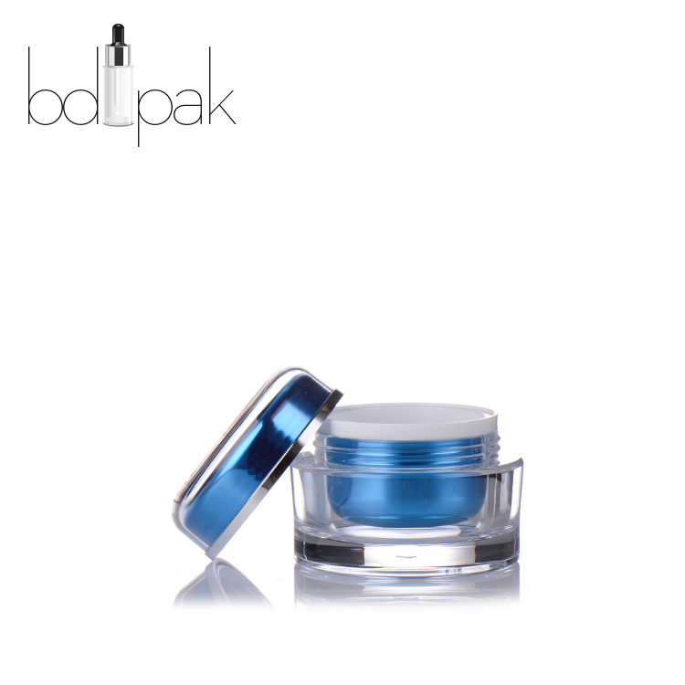 BDPAK Custom Size Round Beautiful Luxury Empty Plastic Cosmetic Facial Cream Jar