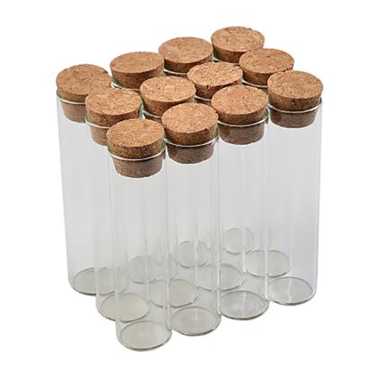 BDPAK Factory Price Wedding Party Supplies 25ml 30ml 50ml 60m100ml Cork Stoppers Tube Clear Glass Bottles