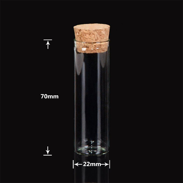 BDPAK Factory Price Wedding Party Supplies 25ml 30ml 50ml 60m100ml Cork Stoppers Tube Clear Glass Bottles