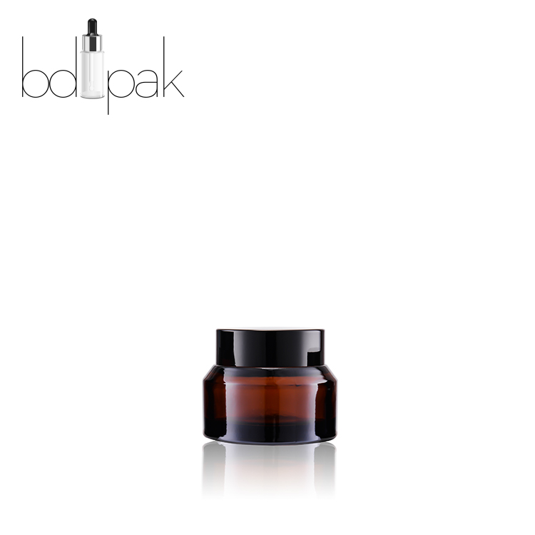 BDPAK Glass Jar Amber Empty 5ml 10ml 15ml 20ml 30ml 50ml Plastic Eye Cream Cosmetic Wholesale with Screw Cap