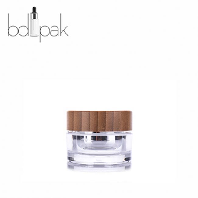 BDPAK HOT 15ml/30ml/50ml Bamboo Cosmetic Cream Jar Container Packaging For Facial Cream