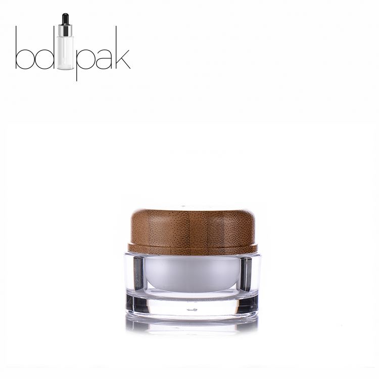 BDPAK HOT 15ml/30ml/50ml Bamboo Cosmetic Cream Jar Container Packaging For Facial Cream