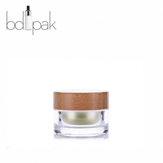 BDPAK HOT 15ml/30ml/50ml Bamboo Cosmetic Cream Jar Container Packaging For Facial Cream