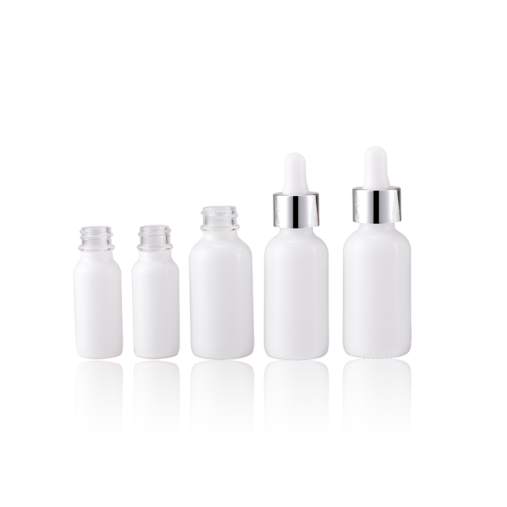 BDPAK Hot 5ml 30ml 50 ml 60 ml 10ml White Empty Glass Dropper Bottle For Perfume With Lotion