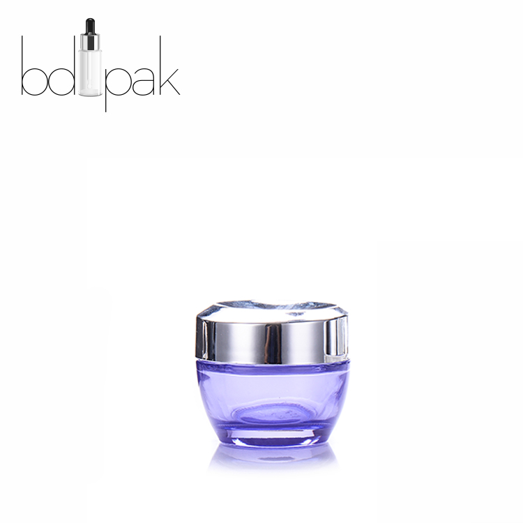 BDPAK Hot Wholesale Transparent 50ml 100ml Jar Glass Cosmetics For Eye Cream Or Face Cream