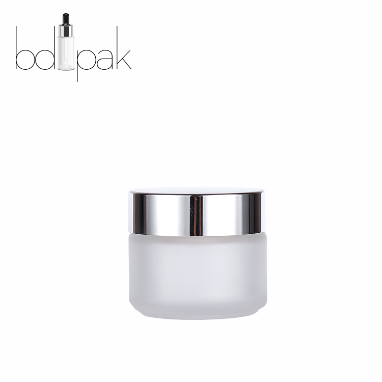 BDPAK Hot Wholesale Transparent 50ml 100ml Jar Glass Cosmetics For Eye Cream Or Face Cream