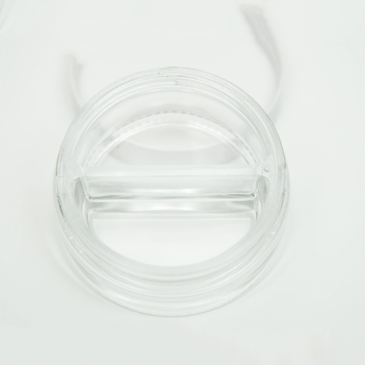 BDPAK New Design 50ml Empty Transparent Glass Cosmetic Cream Jar Silver Foil Stamping PET Cap For Cosmetic Skin Care Packaging