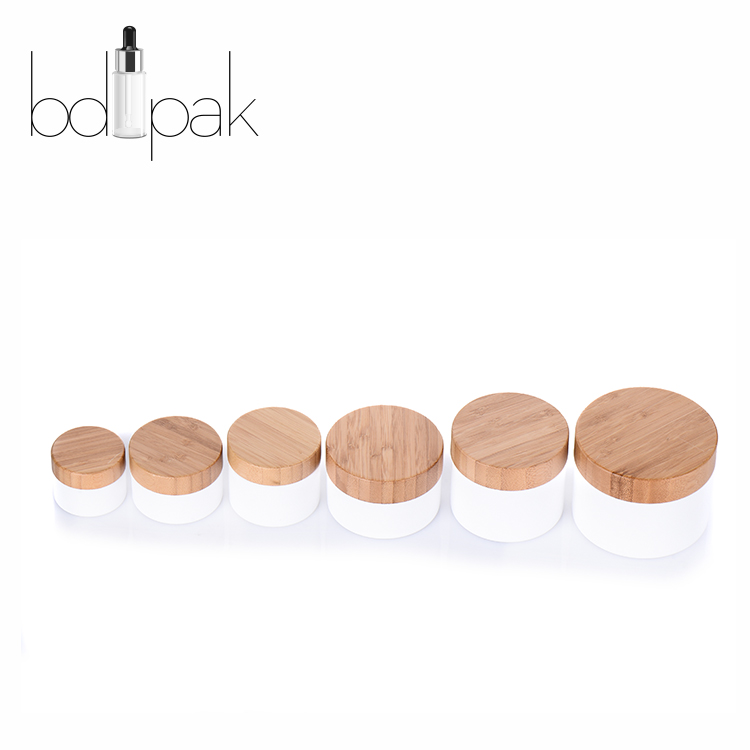 BDPAK New Style Empty 50ml Plastic Bamboo Cream Cosmetic Jar