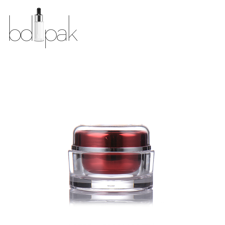 BDPAK Plastic Empty Clear Cosmetic Cream Container Jar With Cap