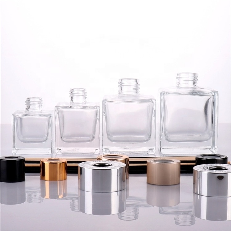 BOYE 50ml empty frosted white reed diffuser glass square glass bottle