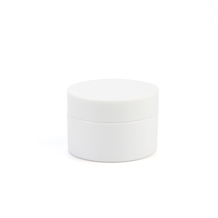 BPA Free 50g 80g 8 Ounce Empty White Plastic Container Round Cosmetic Lotion Cream Jars For Body Gel With Screw On Lids