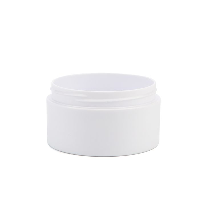 BPA Free 50g 80g 8 Ounce Empty White Plastic Container Round Cosmetic Lotion Cream Jars For Body Gel With Screw On Lids