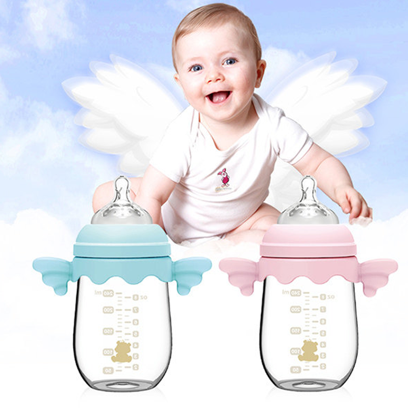 BPA Free Baby Feeding Bottles, Wide Neck Glass Milk Feeding Bottle For Babies