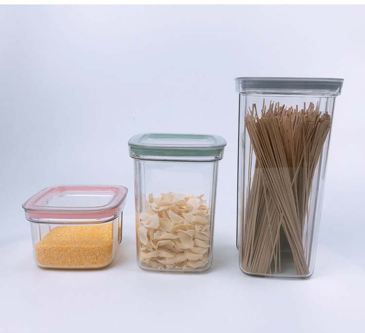 BPA Free Food-Grade Clear Plastic Cereal Containers With Lids 600ml 1300ml 2000ml For Food Storage Kitchen Organization