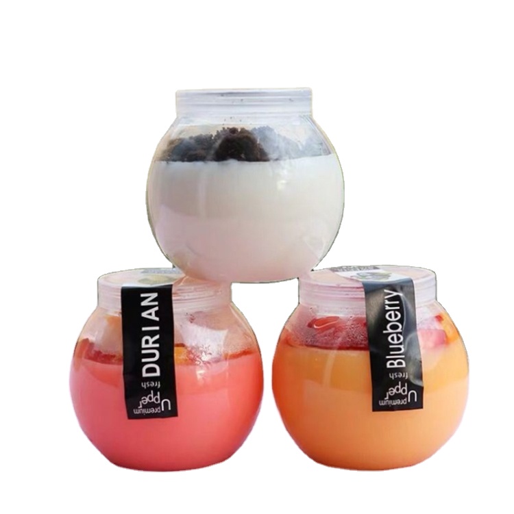 BPA Free Glass 100ml Yogurt Jars Pudding Jar With Plastic Lid For Chia Seed Candy Dessert Jar Glass