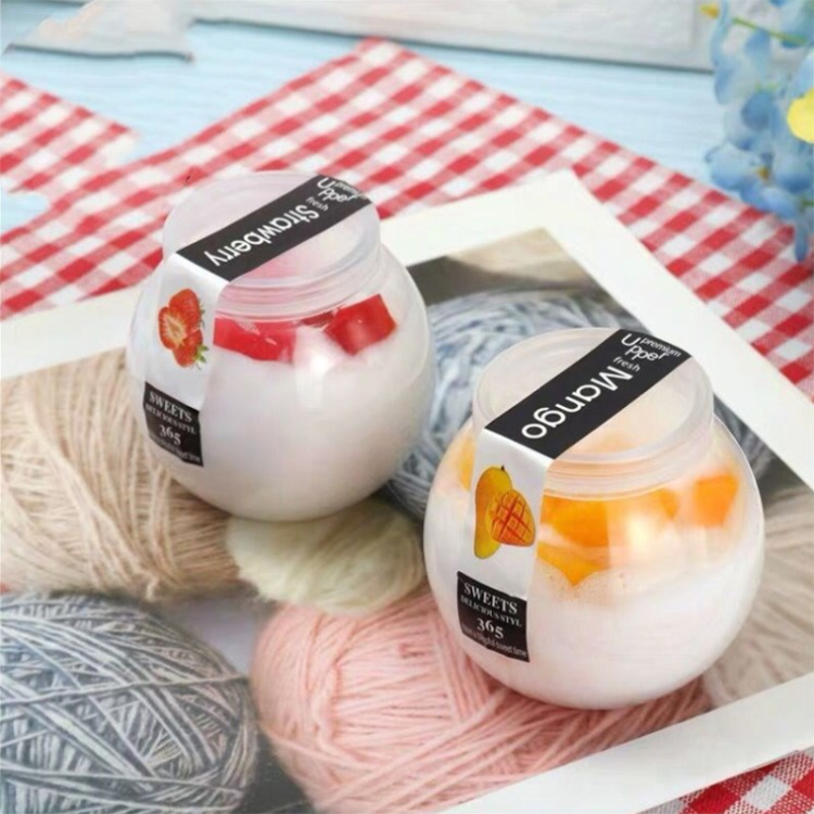 BPA Free Glass 100ml Yogurt Jars Pudding Jar With Plastic Lid For Chia Seed Candy Dessert Jar Glass